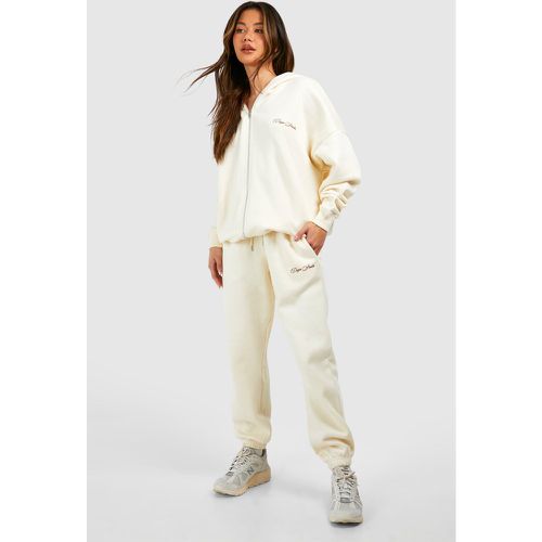 Pantalón Deportivo Oversize Con Botamanga Y Bordado Dsgn Studio - boohoo - Modalova