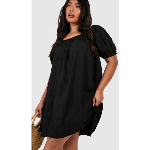 Vestido Plus Recto Con Mangas Abullonadas - boohoo - Modalova