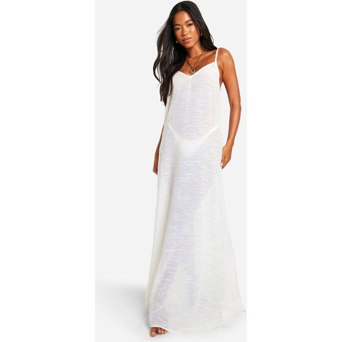 Vestito maxi da mare con spalline - boohoo - Modalova