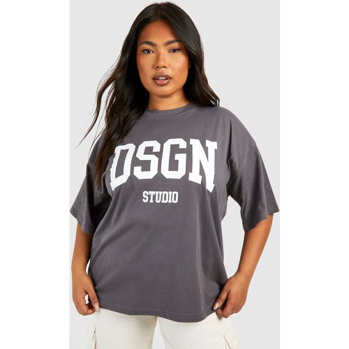 Plus Dsgn Oversized T-Shirt, Gris - boohoo - Modalova