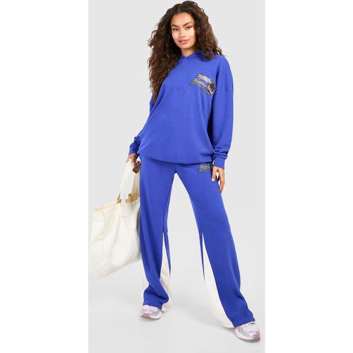 Felpa oversize con applique Motorsport e cappuccio - boohoo - Modalova