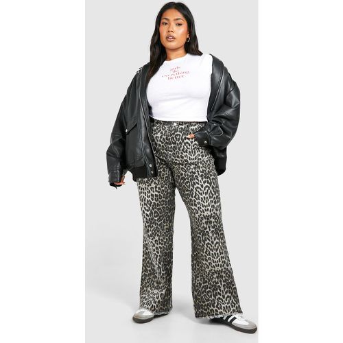 Jeans dritti Plus Size leopardati - boohoo - Modalova