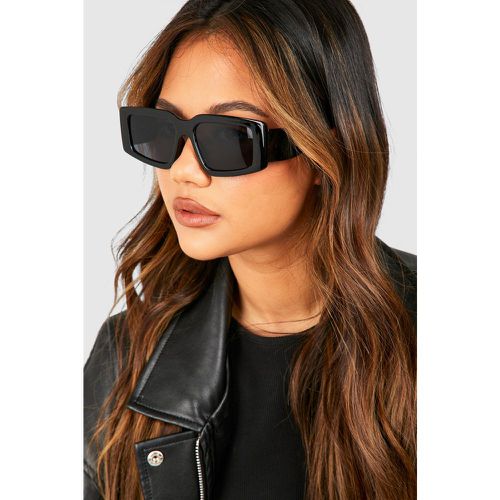 Square Tinted Sunglasses, Negro - boohoo - Modalova