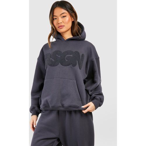 Sudadera Oversize Con Capucha Y Aplique De Felpa Dsgn Studio - boohoo - Modalova