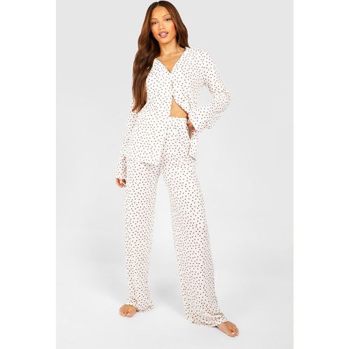 Pijama Tall De San Valentín Con Pantalón Largo Y Camisa - boohoo - Modalova