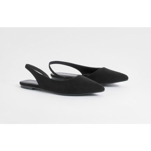 Scarpe basse a punta slingback in scamosciato sintetico - boohoo - Modalova