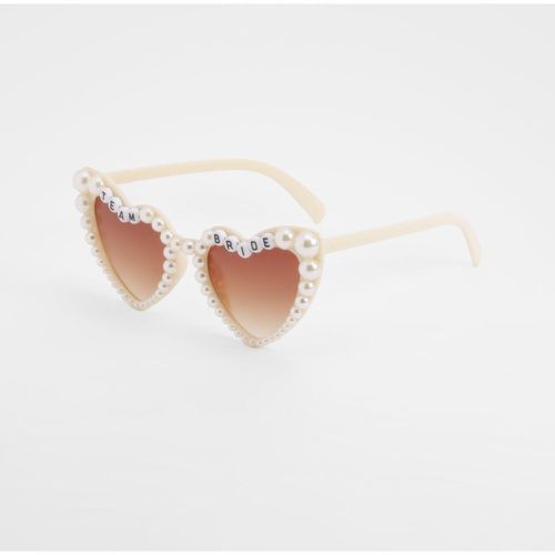 Team Bride Pearl Sunglasses, Beige - boohoo - Modalova