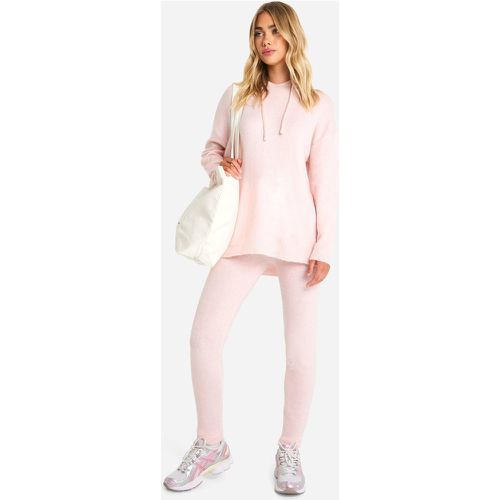 Conjunto Coordinado De Pantalón Y Sudadera De Punto Suave Con Capucha - boohoo - Modalova