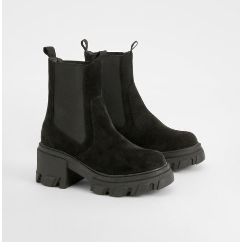 Botas Chelsea Con Tacón Grueso - boohoo - Modalova