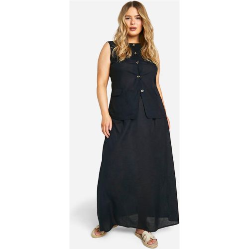 Plus Longline Waistcoat & Maxi Skirt Co-Ord - boohoo - Modalova