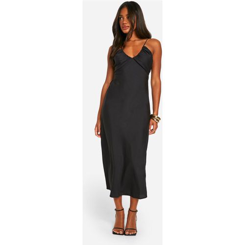 Vestido Midaxi De Tirantes, Negro - boohoo - Modalova