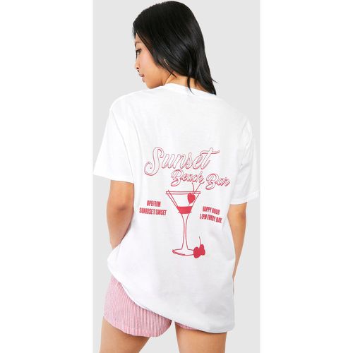 Petite Oversized Cocktail Graphic T-shirt - boohoo - Modalova