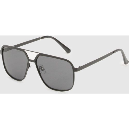Silver Tinted Oversized Aviator Sunglasses - boohoo - Modalova
