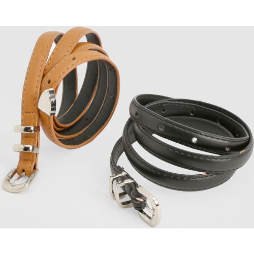 Pack De 2 Cinturones Estilo Western Básicos - boohoo - Modalova