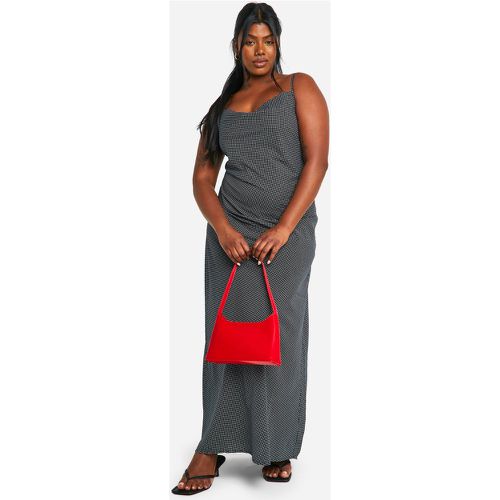 Vestito maxi Plus Size a pois, Nero - boohoo - Modalova