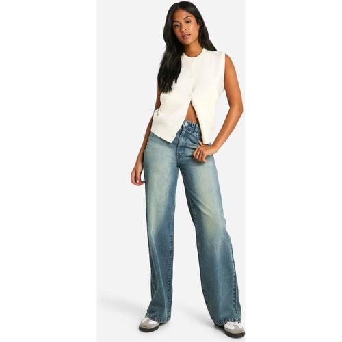 Jeans a gamba ampia Tall Basics a vita alta - boohoo - Modalova