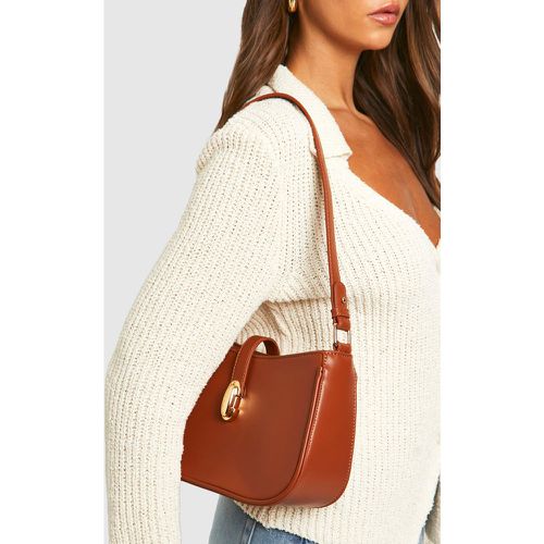 Bolso De Hombro Estructurado Con Detalle Metálico - boohoo - Modalova