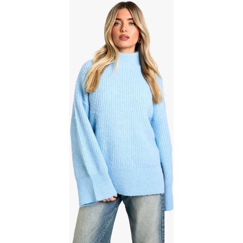 Maglione oversize in maglia a collo alto - boohoo - Modalova