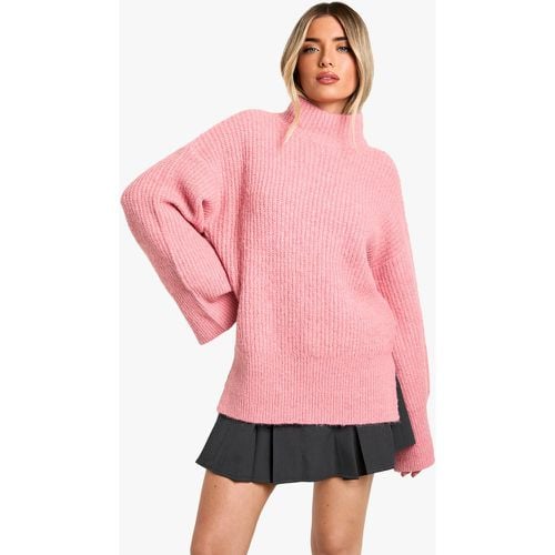 Jersey Oversize De Punto Con Cuello Alto - boohoo - Modalova