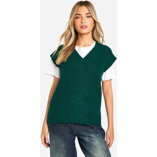 Top Sin Mangas Oversize De Punto Recto - boohoo - Modalova