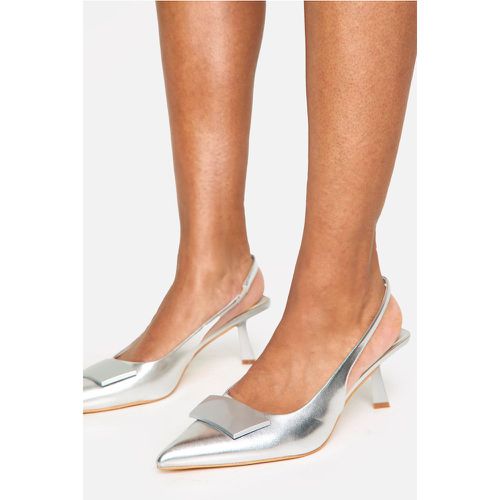 Scarpe décolleté slingback con finiture metallizzate - boohoo - Modalova