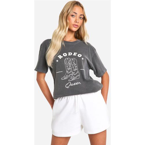 T-shirt oversize con slogan Rodeo Queen - boohoo - Modalova