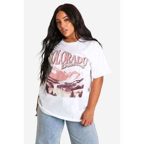 Camiseta Plus Oversize Con Estampado De Colorado - boohoo - Modalova