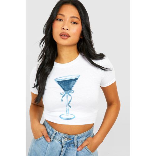 T-shirt Petite per neonato con fiocco da cocktail - boohoo - Modalova