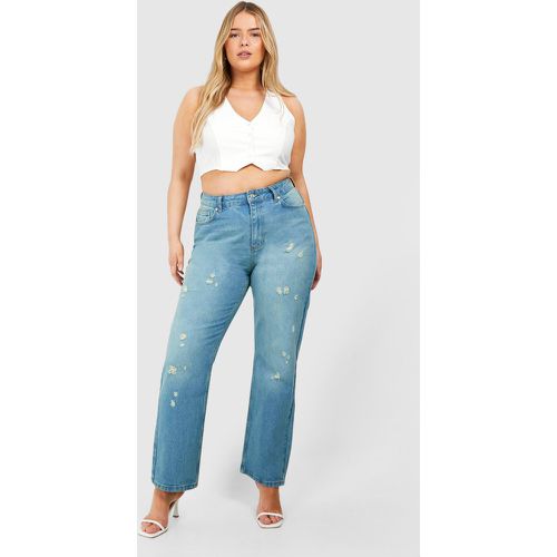 Jeans dritti Plus Size slavati - boohoo - Modalova