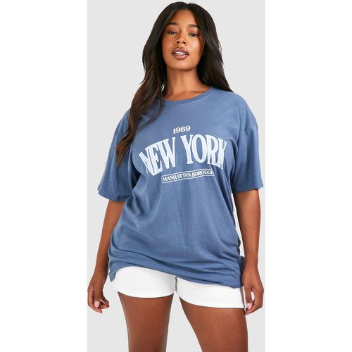 T-shirt Plus Size con stampa New York 1989 - boohoo - Modalova