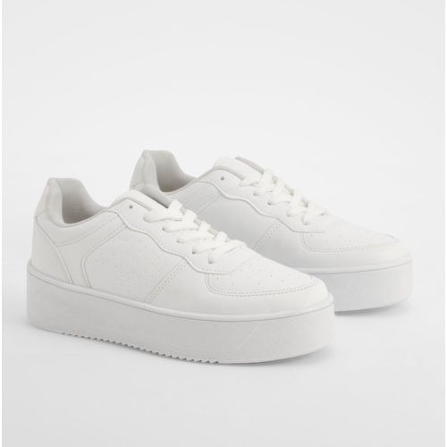 Zapatillas Deportivas Gruesas Con Suela De Plataforma Y Panel En Contraste - boohoo - Modalova