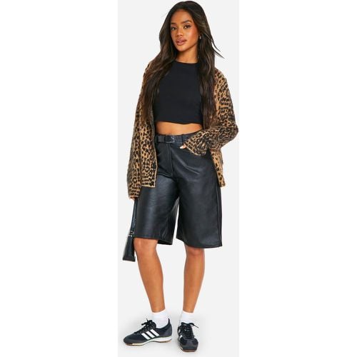 Bermudas De Cuero Sintético, Negro - boohoo - Modalova