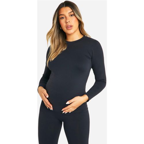 Top Premaman Basic Soft Touch a maniche lunghe - boohoo - Modalova