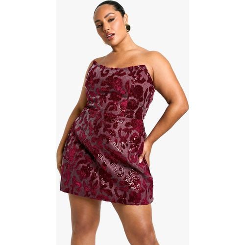 Vestito Skater Plus Size a fascia in pizzo - boohoo - Modalova