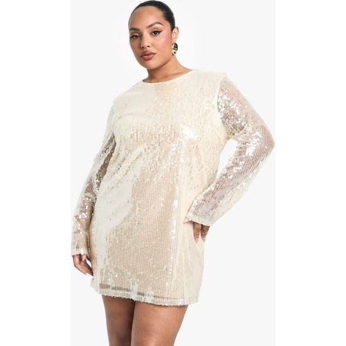 Vestito a trapezio Plus Size con paillettes - boohoo - Modalova