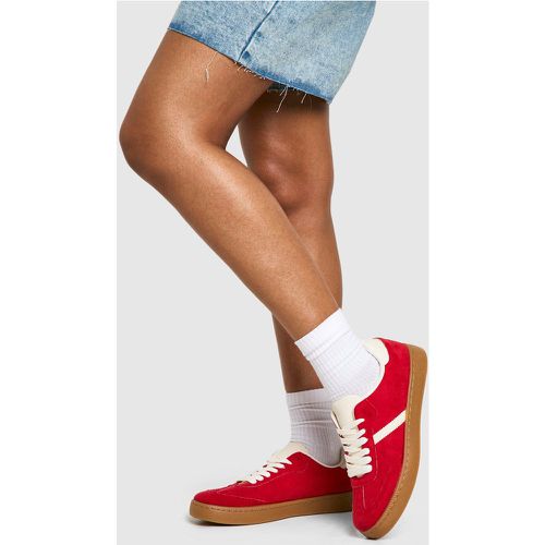 Zapatillas Deportivas Con Suela De Goma Y Cordones Cruzados - boohoo - Modalova