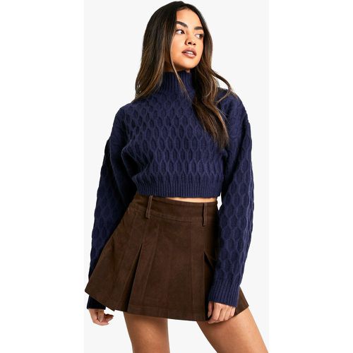 Jersey De Punto Premium Con Cuello Alto Y Espalda Abierta - boohoo - Modalova