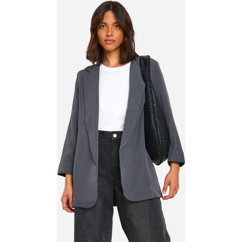 Blazer Basic rilassato con risvolti sui polsini - boohoo - Modalova