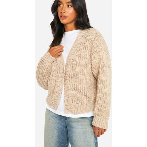 Cardigan Petite in maglia spessa - boohoo - Modalova