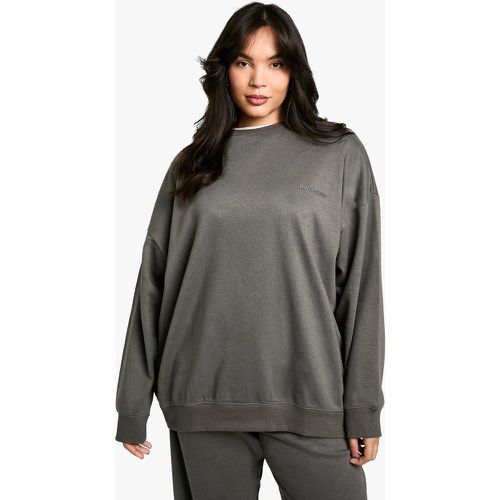 Felpa Plus Size oversize con ricamo Dsgn Studio - boohoo - Modalova