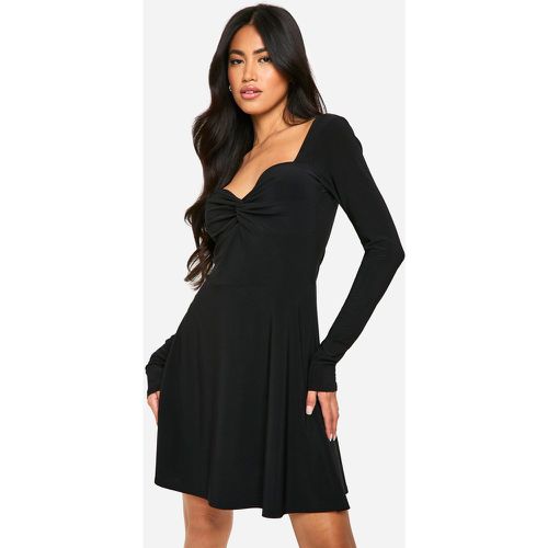 Vestido Mini Fruncido Con Nudo En Forma De A - boohoo - Modalova