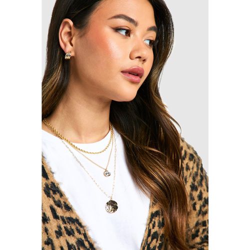 Pearl and Disc Layered Necklace - boohoo - Modalova