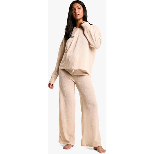 Pantalón Premamá De Pernera Ancha Texturizado Suave Con Cordón Elástico - boohoo - Modalova