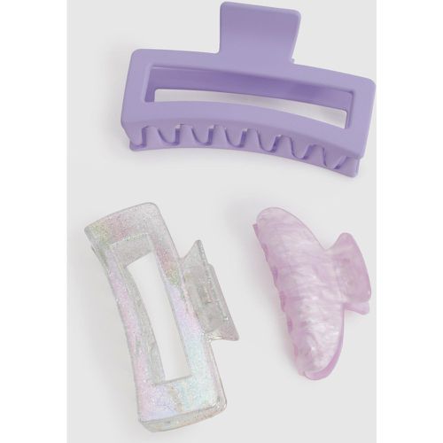 Pack Claw Clips, Purple - boohoo - Modalova