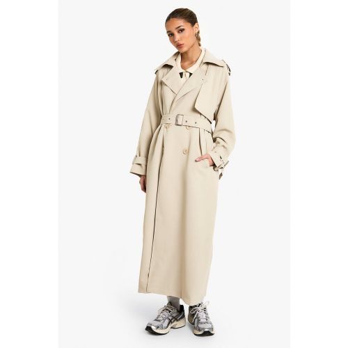 Gabardina Oversize Con Botonadura Doble - boohoo - Modalova