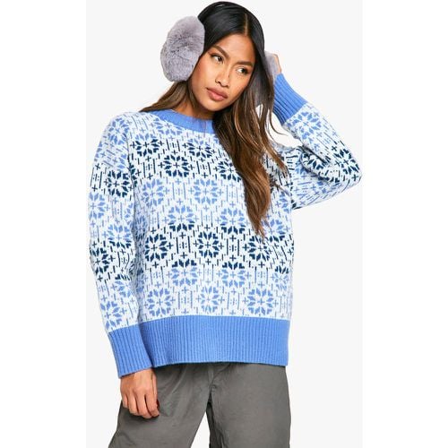 Maglione oversize Premium in maglia con motivi Fairisle - boohoo - Modalova