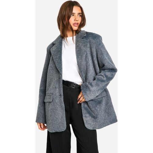 Cappotto effetto lana con cintura - boohoo - Modalova