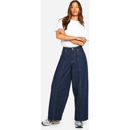 Jeans Tall indaco con cuciture - boohoo - Modalova