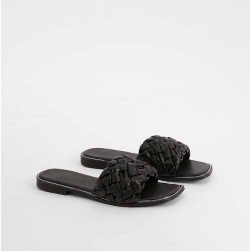 Woven Front Sandals, Negro - boohoo - Modalova