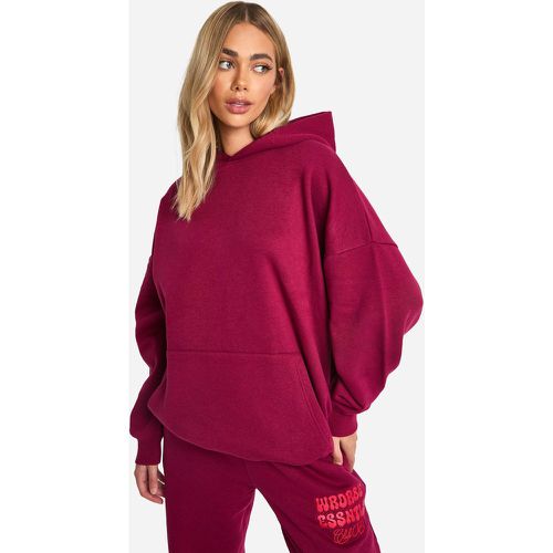 Sudadera Oversize Con Capucha Y Estampado Wardrobe Essentials - boohoo - Modalova